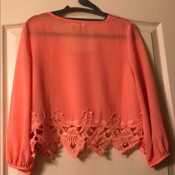 Peach Crop Top - Picture 2 of 3